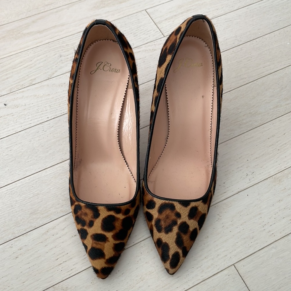 Jcrew Leopard Print Heels Size 8 - image 2
